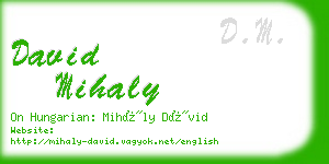 david mihaly business card